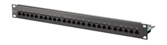 Metz Connect 130814-0203-E Cat3 Sort Stål Rackmontering 1U