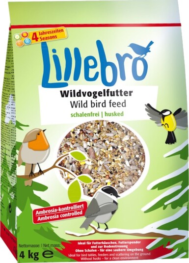 Lillebro Villfuglfôr Uten Skall 3 X 4 kg