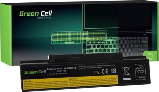 Green Cell Batteri Til Bærbar Pc Tilsvarer: Lenovo 45N1759 Lenovo 45N1758 Litiumion 6-Cellers 4400 Mah Svart LE80 Green Cell Batteri Til Bærbar Pc Tilsvarer: Lenovo 45N1759 Lenovo 45N1758 Litiumion 6-Cellers 4400 Mah Svart LE80