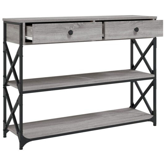 Konsollbord grå sonoma 100x28x75 cm konstruert tre 8720845421441