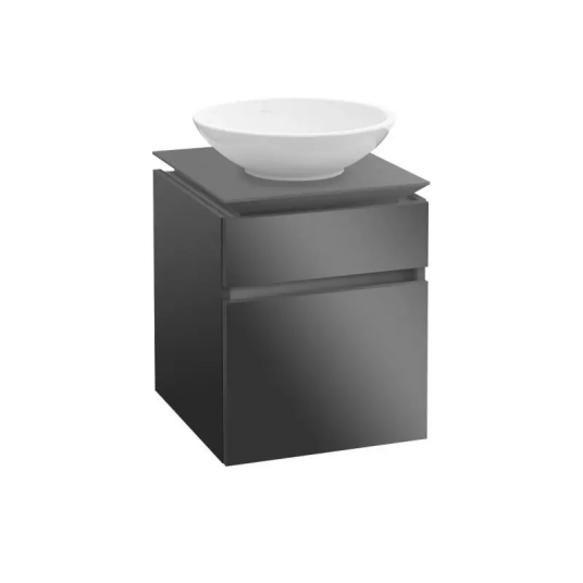 Villeroy & Boch Legato Servantskap m/2 skuffer 450x550x500 mm Grå Høyglans Villeroy & Boch Legato Servantskap m/2 skuffer 450x550x500 mm Grå Høyglans