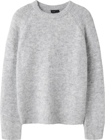 LMTD Nlfbullo Ls Short Knit Noos Grey 122 128