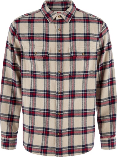 Fjällräven Men"s Övik Heavy Flannel Shirt Light Fossil-deep Red M