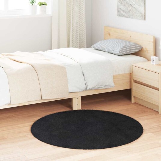  Flossteppe med lang luv NAVARRA svart 100x100 cm polyester 8721158558800