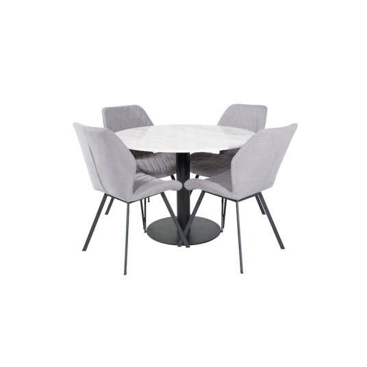 Venture Home Spisegruppe Venture Home Estelle med 4 Geneva Stoler Polyester GR20481