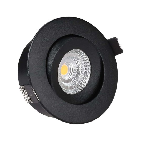 Antidark Downlight Spott 7W 3000K Tilt Svart