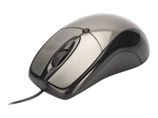 Ednet Office Mouse - Mus - Høyre- Og Venstrehåndet - Optisk - 3 Knapper - Kablet - Usb - Svart, Antrasitt