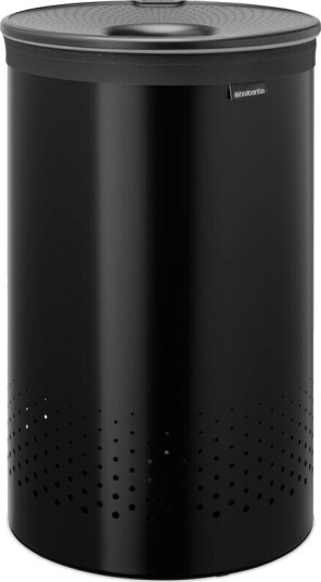 Brabantia vaskkurv med plastlokk 60 L Mattsvart