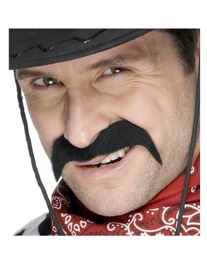 Cowboybart Svart Løsbart