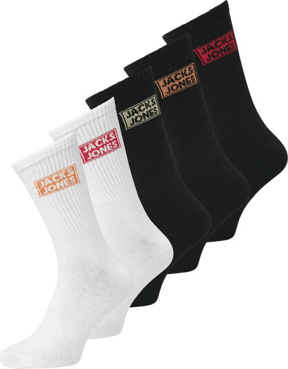 Jack & Jones Jacdaze Tennis Socks 5 Pack Jnr Btw   Black   38 43