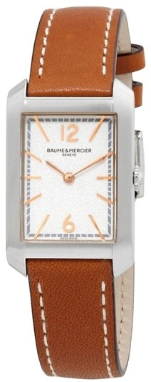 Baume & Mercier Dameklokke M0A10472 Hampton Sølvfarget/Lær