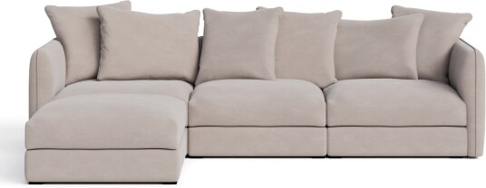 No Ga - Pavarotti 3-Seater With Ottoman Shadow Beige Sofaer