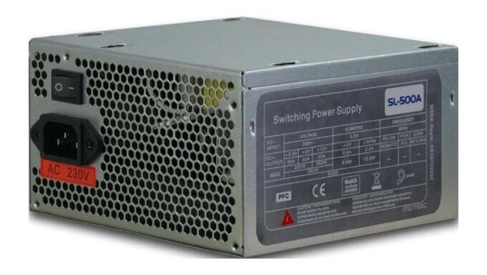 Inter-Tech SL-500A Strømforsyning (PSU) - 500 Watt - 120 mm - 80 Plus