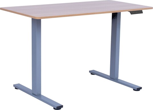 Skrivebord HOME4YOU Ergo Fit med 1 motor 120x60x71,5-116 cm Eik/sølvgrå - Eik/sølvgrå
