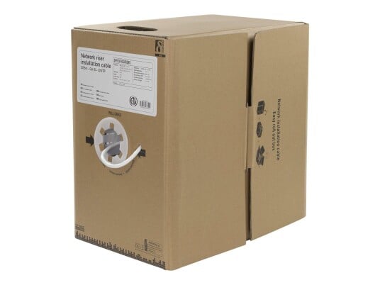 Deltaco Cat6 U/UTP Nettverkskabel 305m Hvit - 10GBase-T 250MHz