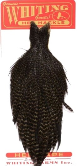 Whiting Hen Cape - Grizzly/Olive Whiting Hen Cape - Grizzly/Olive