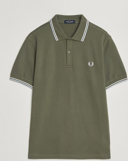 Fred Perry Twin Tipped Polo Shirt Laurel Wreath Green Fred Perry Twin Tipped Polo Shirt Laurel Wreath Green