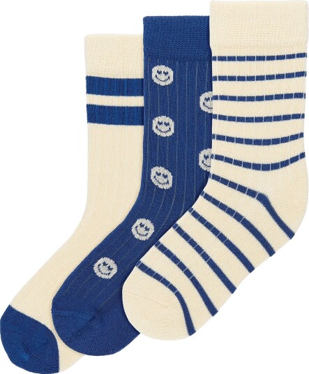 minipop Minipop Season Bamboo Socks 3 Pcs COBALT MIX 23/26