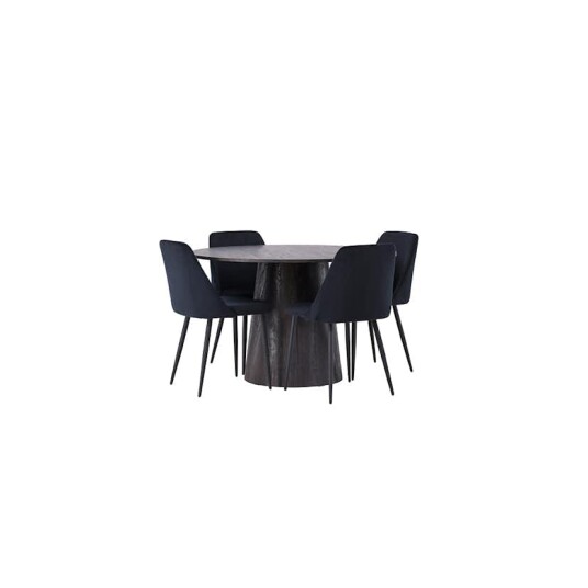 Venture Home Spisegruppe Venture Home Lanzo Ø120 cm med 4 stk Night Stoler GR23474