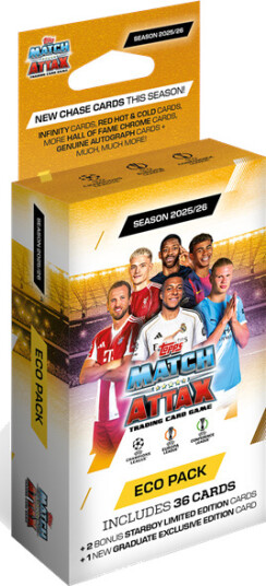 Topps Match Attax Champions League 2025/26 Eco Pakke for Kortspill Topps Match Attax Champions League 2025/26 Eco Pakke for Kortspill