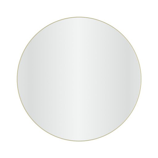 Loevschall Refine Round speil, Ø80 cm, børstet messing