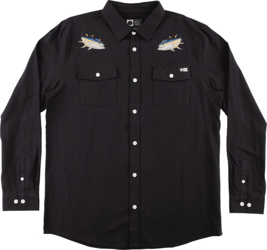 Salty Crew Men's Cortes Long Sleeve Woven S , Black Salty Crew Men's Cortes Long Sleeve Woven S , Black