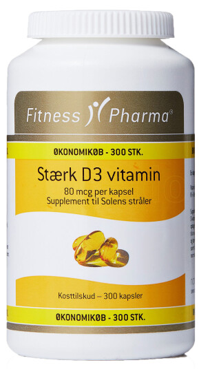 Fitness Pharma Sterk Vitamin D3 300 Kapsler Fitness Pharma Sterk Vitamin D3 300 Kapsler