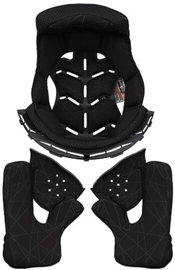 LS2 MX436 Pioneer Innvendig fôr og kinnputer 2XL Svart