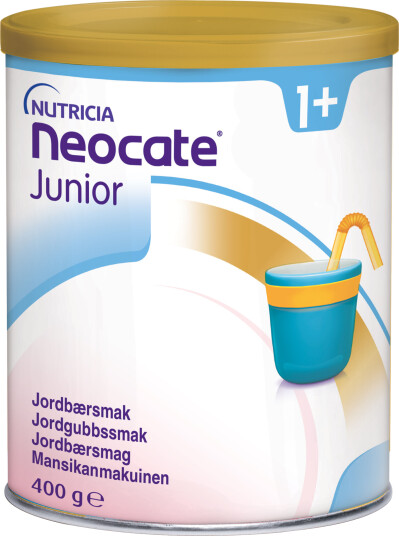 Neocate Junior, ernæringspulver til barn 1-10 år, Jordbær, 400 gram Neocate Junior, ernæringspulver til barn 1-10 år, Jordbær, 400 gram