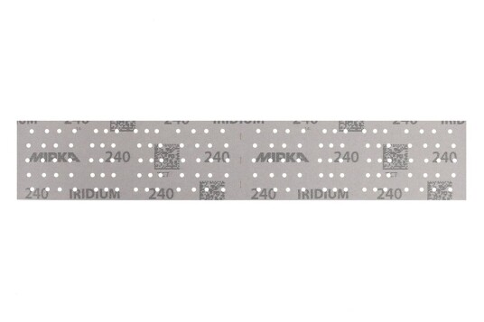 Mirka Slippapper Iridium 70x400mm Grip 140h Perf 240 Grå 100-Pack