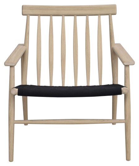 Rowico Home Canwood Loungestol - Hvitpigmentert/Sort flettet Unoliving 1605967-01-0 1721963-02-0