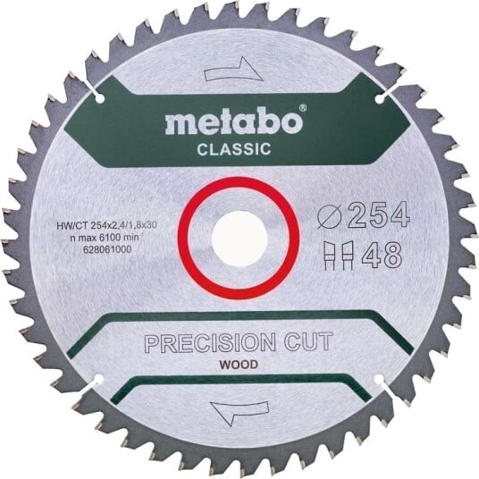 Metabo Precision Cut Tre Sagblad 254 mm med 48 Tenner - Elektroverktøy Tilbehør Metabo Precision Cut Tre Sagblad 254 mm med 48 Tenner - Elektroverktøy Tilbehør