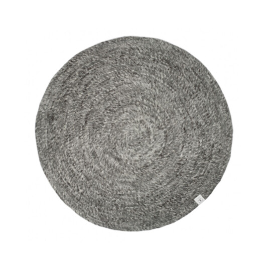 Classic Collection Merino teppe rundt Granitt, 200 cm