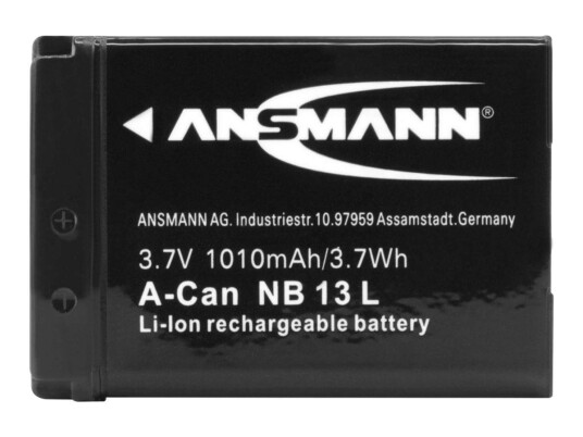 Ansmann NB-13L Li-Ion Batteri for Canon Powershot - 1010 mAh, 3.7 V
