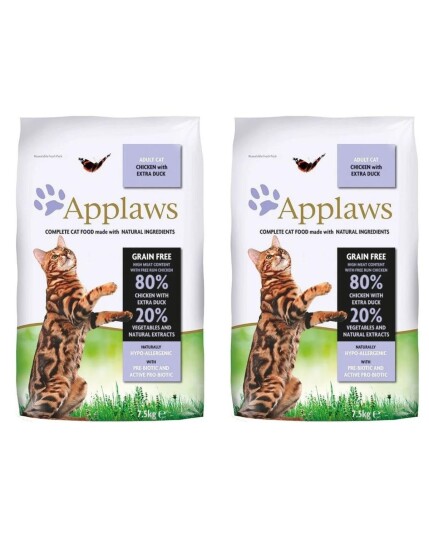 Applaws 2 X Cat Food Chicken & Duck 7.5 kg