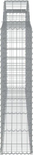 vidaXL Gabionkurver buede 15 stk 300x30x120/140 cm galvanisert jern