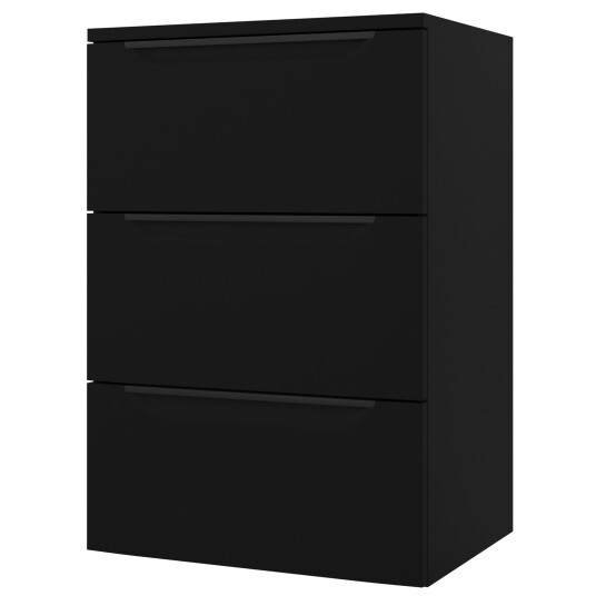 Linn Bad Mari Sideskap (Kommode) Svart Matt / 60cm 3 Skuffer