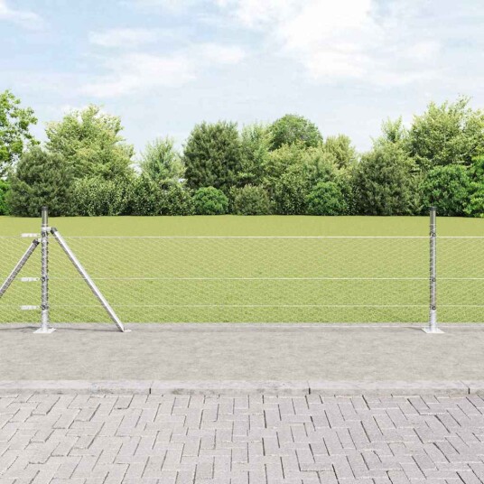  Gjerde med innlegg. sølv 0.5 x 50 m PVC belagt stål
