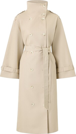 Gina Tricot - Trenchcoat High Neck Cotton - Beige