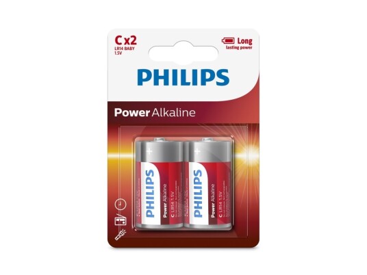 Philips LR14P2B/05 Engangsbatteri LR14 Alkalinsk 1.5 V 2 Stykker
