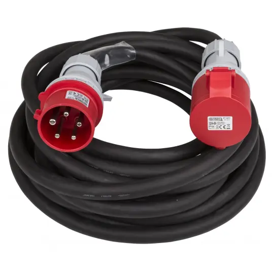 Briteq Kabel, 32a/400v 10 Meter. Med Krymp For Merking
