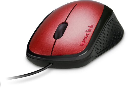 Speedlink Kappa Optisk Kablet Mus 1000 DPI Rød - Ergonomisk for Kontor
