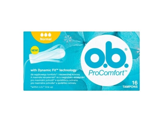 O.B. Procomfort Normal Grønn Hvit 16 Stykker