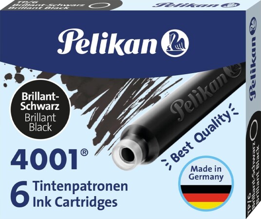 Pelikan Fountain pen refills 6-pack brilliant black