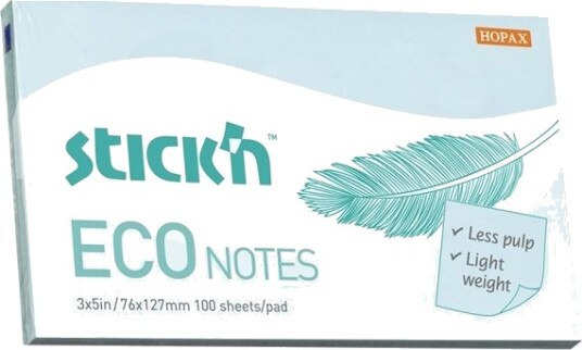 Notesblok Eco 76X127 100 Blad Blå 12 Stk.