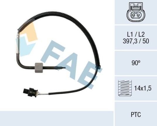 FAE 68012 Sensor, eksostemperatur