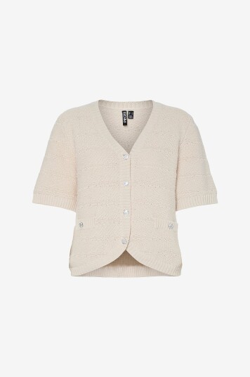 pieces - Kardigan pcjEna SS V-neck Knit BC - Grå