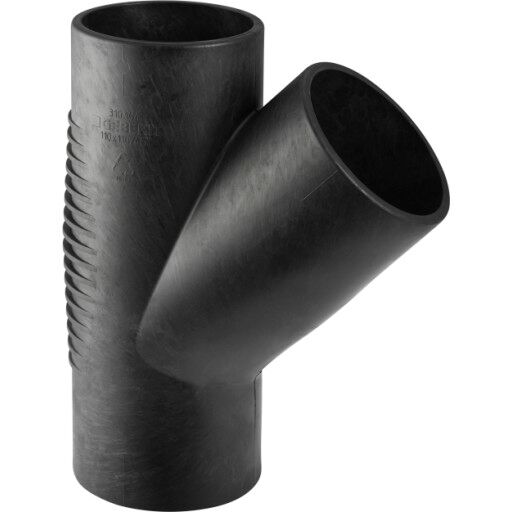Geberit Silent Grenrør 45° 56x56 mm med TPE Lyddemping for Overvanns- Jord- og Drensrør