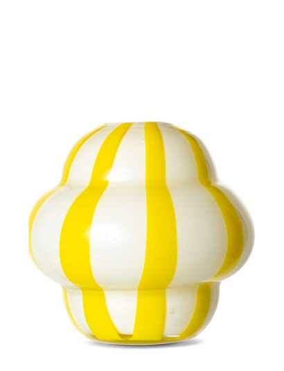 Byon Vase Curlie Yellow YELLOW/WHITE H22CM