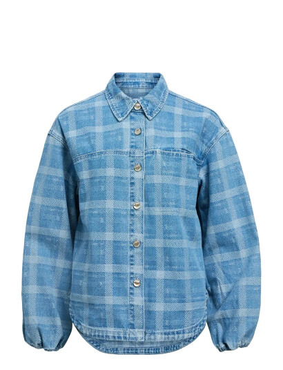 Object Objchecky L/S Re Denim Shirt 143 Blue 36